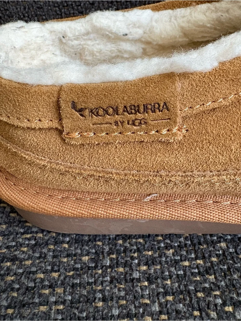 UGG Koolaburra kids Suede Shearling-Lined Slip-On Boots - Tan